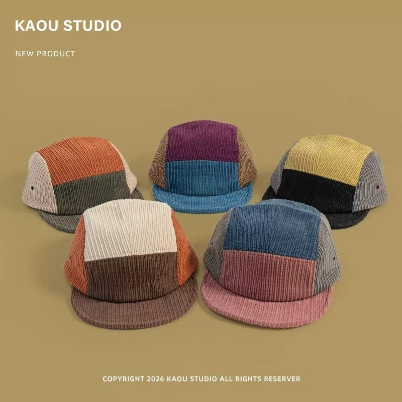 Men Women Color Block Corduroy - Corduroy Cap 5 Panel review and price