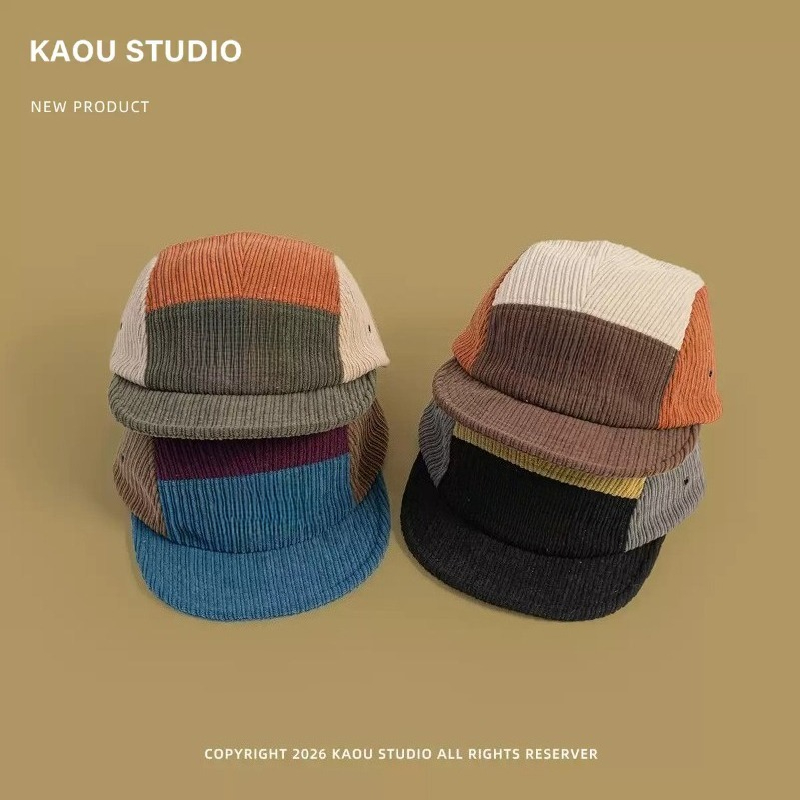 Men Women Color Block Corduroy - Corduroy Cap 5 Panel review and price