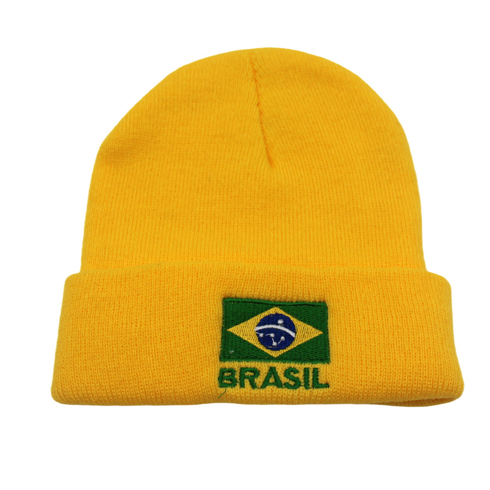 Unisex Brazil Flag Beanie Knit - Beanie Cuffed Knit review and price