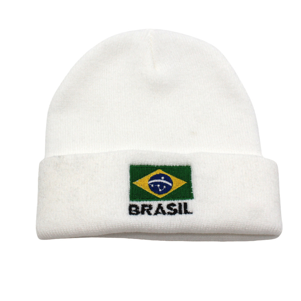 Unisex Brazil Flag Beanie Knit - Beanie Cuffed Knit review and price