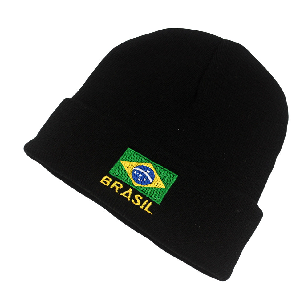Unisex Brazil Flag Beanie Knit - Beanie Cuffed Knit review and price
