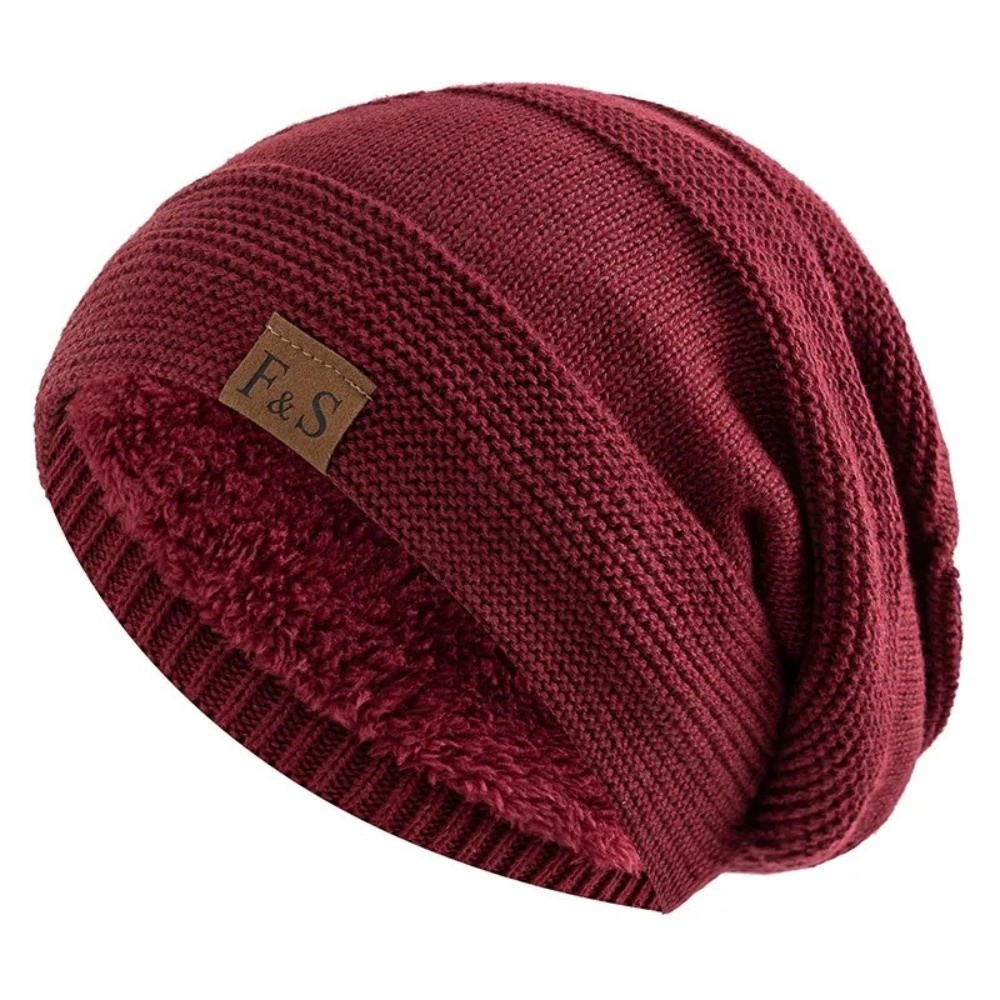 Casual Fur Lined Winter Beanie - Beanie Cuffed Knit review and price