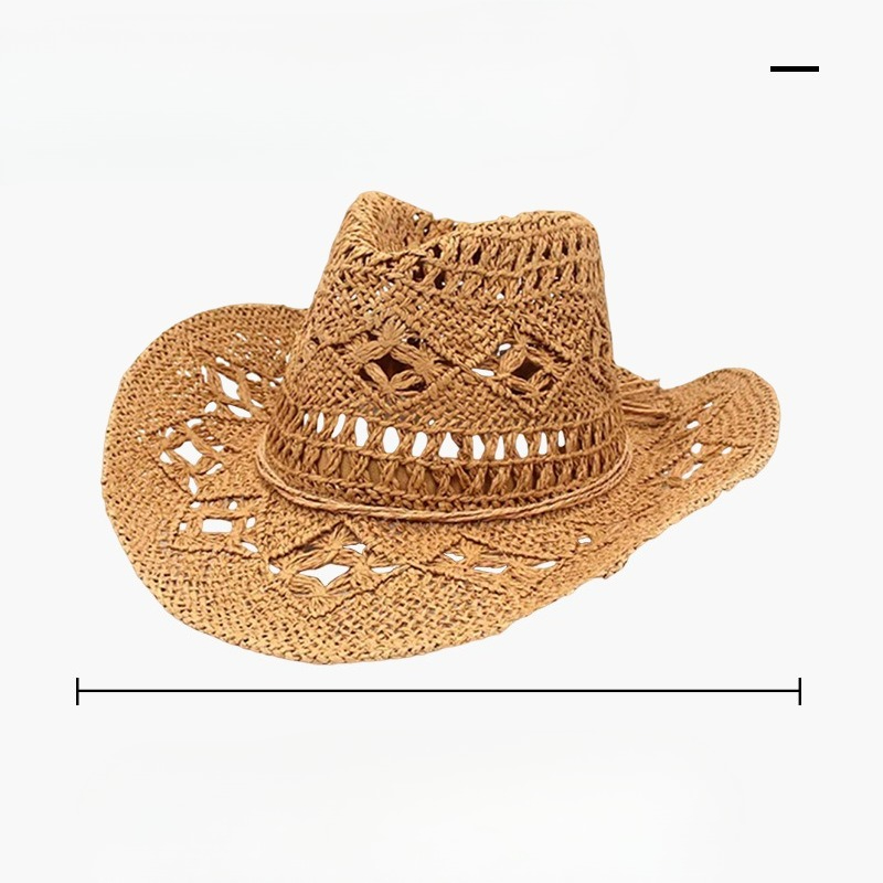 Women Hollow Crochet Cowboy St - Cowboy Hat Straw review and price